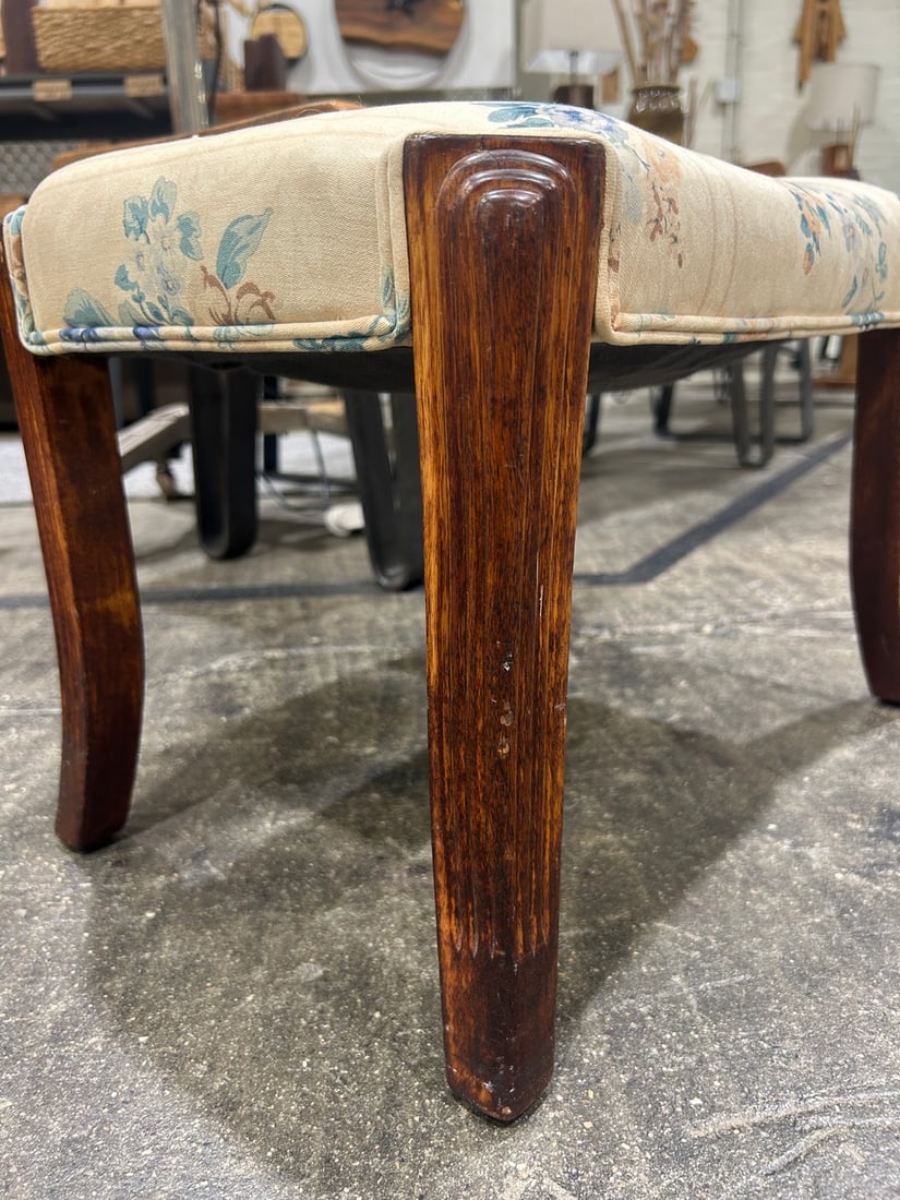 Floral Upholstered Vanity Stool - 5