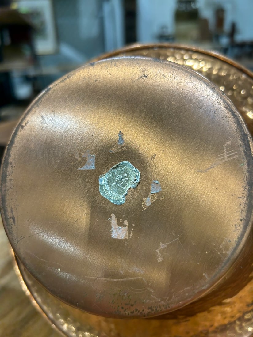 Hammered Copper and Brass Handled Bucket - 4