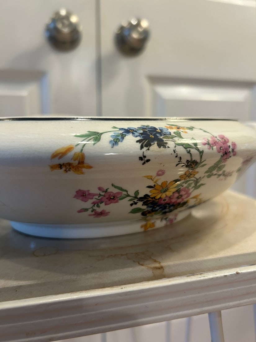 Vintage Hopewell China Floral Tureen with Lid - 6