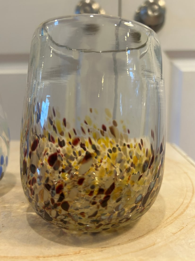 Pair of Art Glass Tumblers - 4