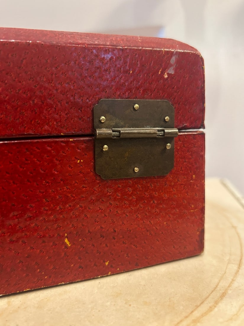 Vintage Asian Lacquered Wooden Box with Calligraphy - 6