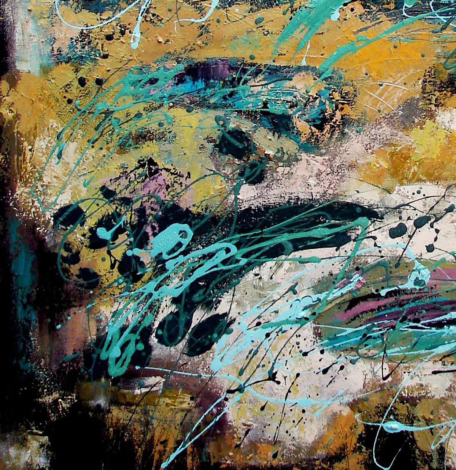 Oil painting Green and yellow Tatyana Shulyak - 4