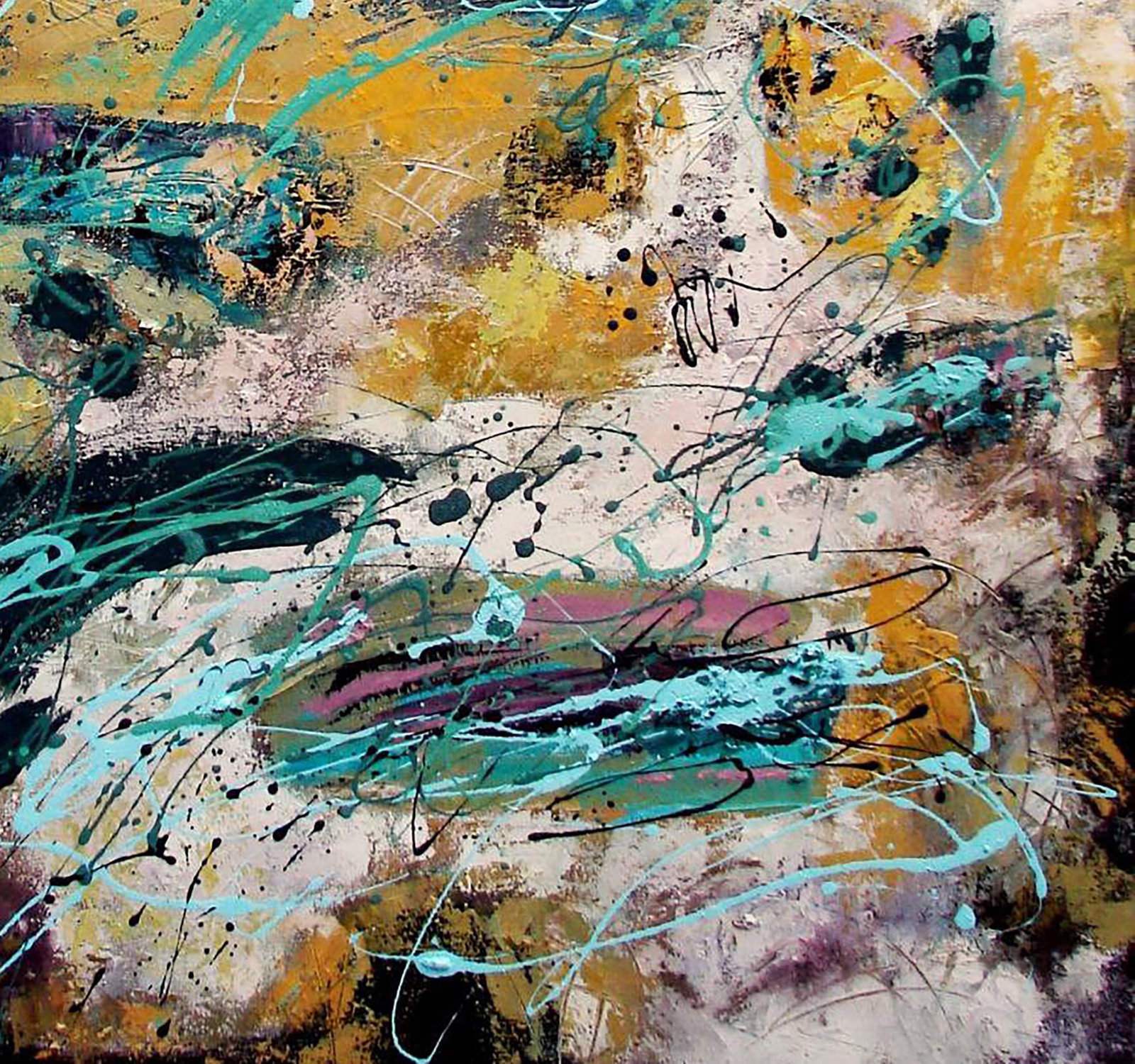 Oil painting Green and yellow Tatyana Shulyak - 5