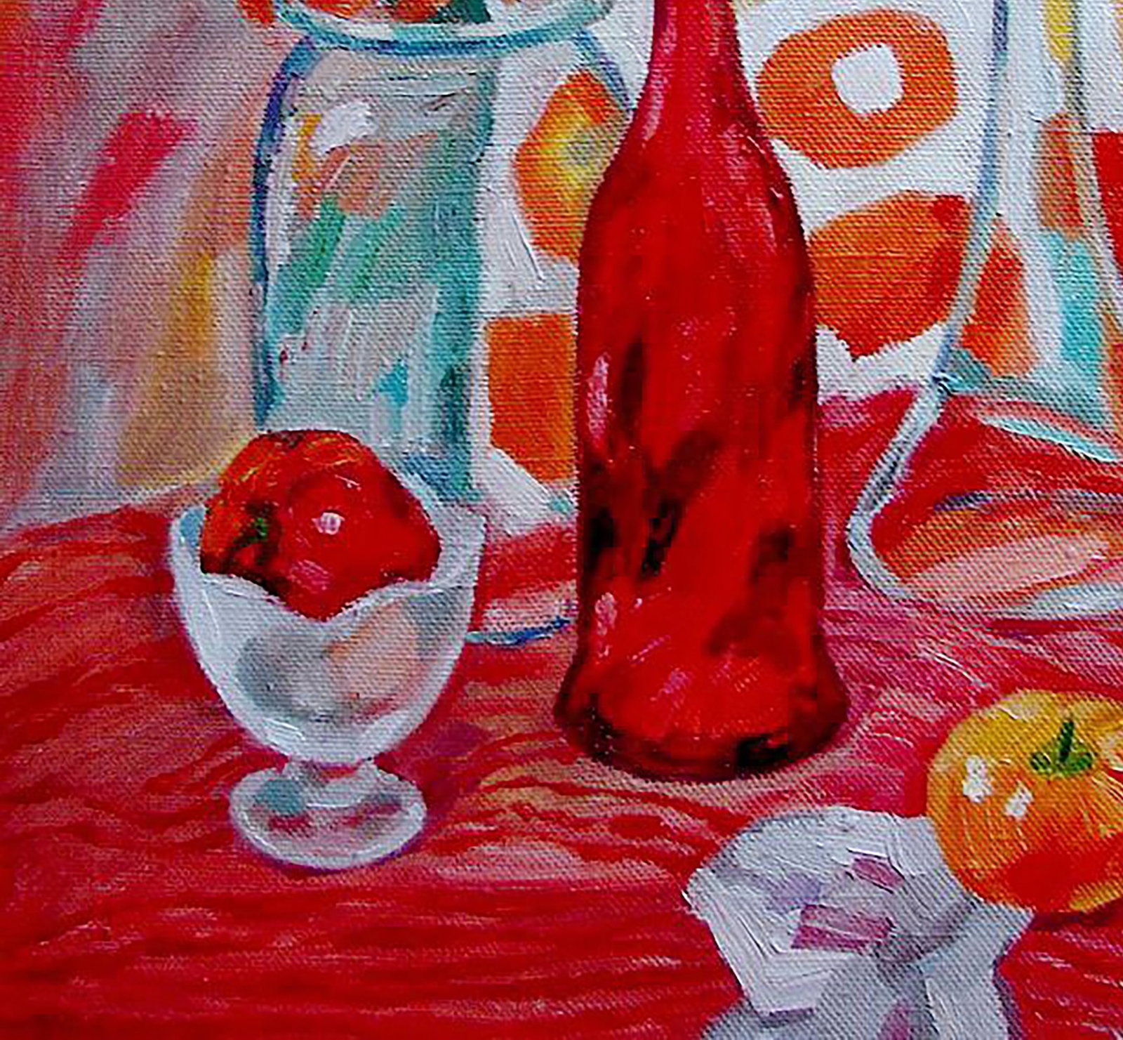 Oil painting Red still life Tatyana Shulyak - 4