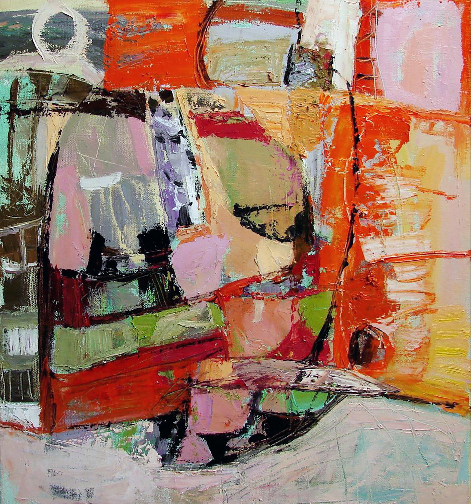 Oil painting Orange mood Tatyana Shulyak: Title: Oil painting Orange mood Tatyana Shulyak Description: 29SHUL Painter: Tatyana Shulyak Size: 55x50 cm/21.65x19.68 inches Components: oil, canvas Original painting CONDITION: excellent ARTIST: Ta