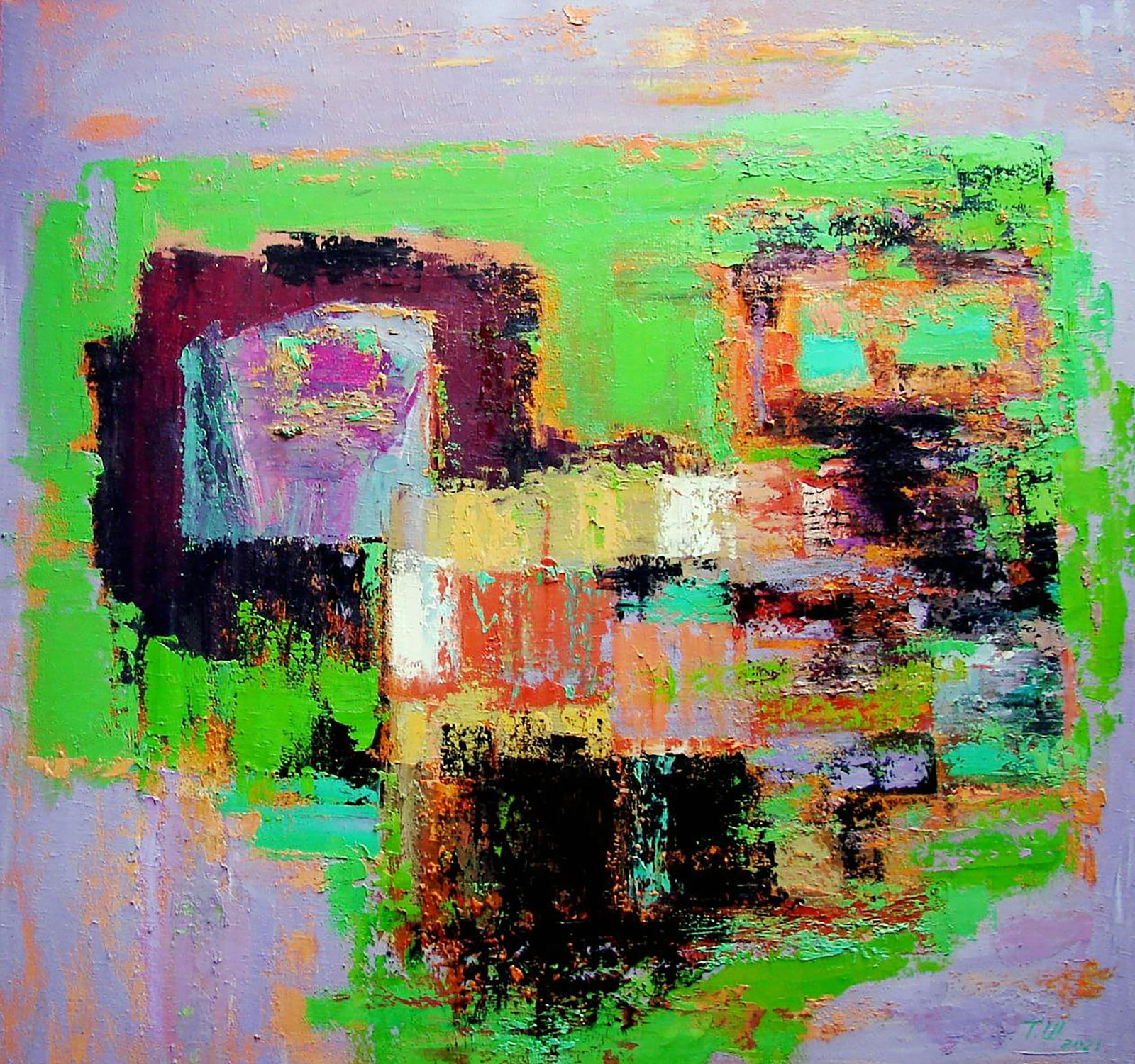 Oil painting Autumn warm day Tatyana Shulyak: Title: Oil painting Autumn warm day Tatyana Shulyak Description: 32SHUL Painter: Tatyana Shulyak Size: 70x75 cm/27.55x29.52 inches Components: oil, canvas Original painting CONDITION: excellent ARTIST