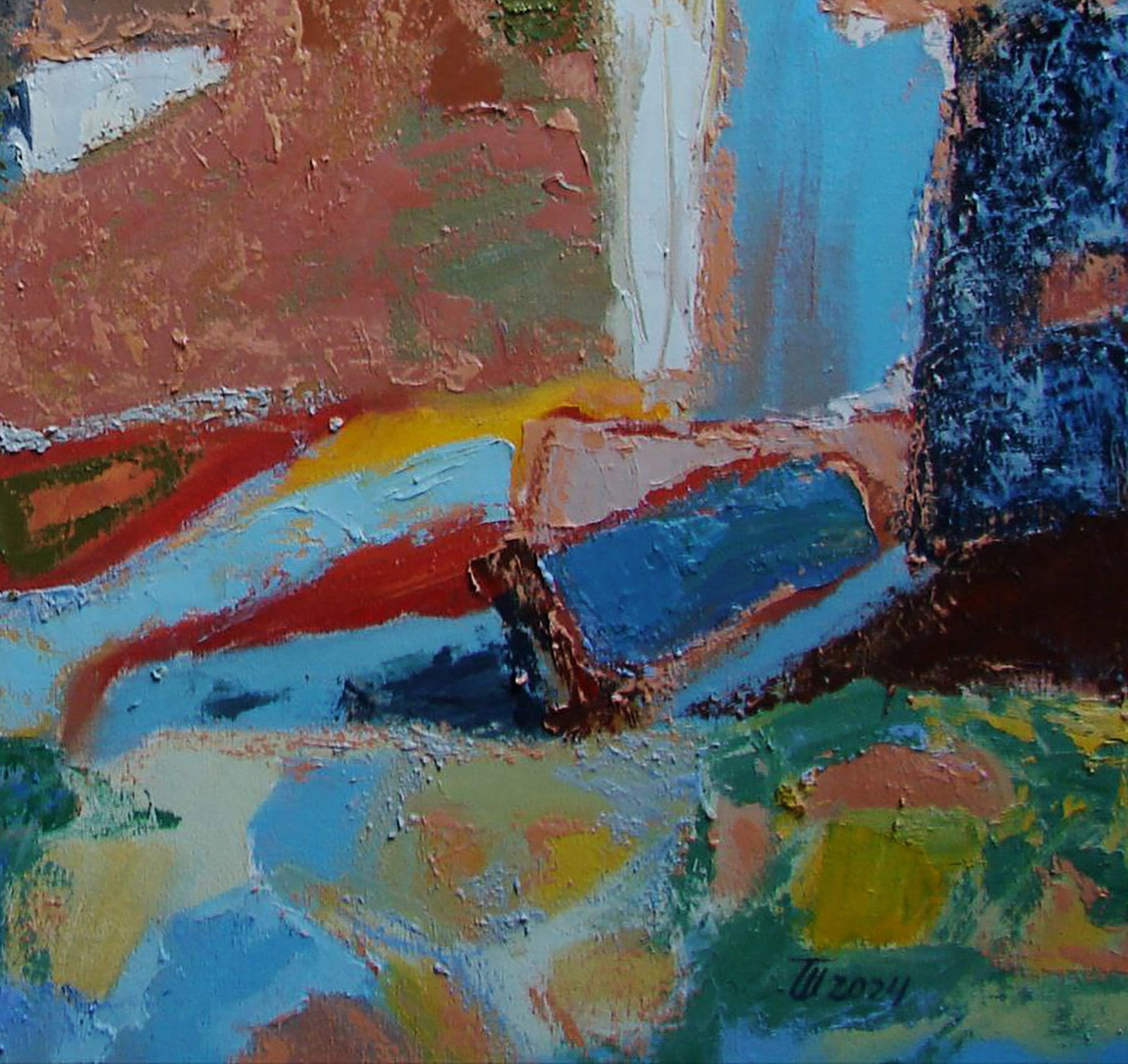 Oil painting Breakfast on the grass Tatyana Shulyak - 5