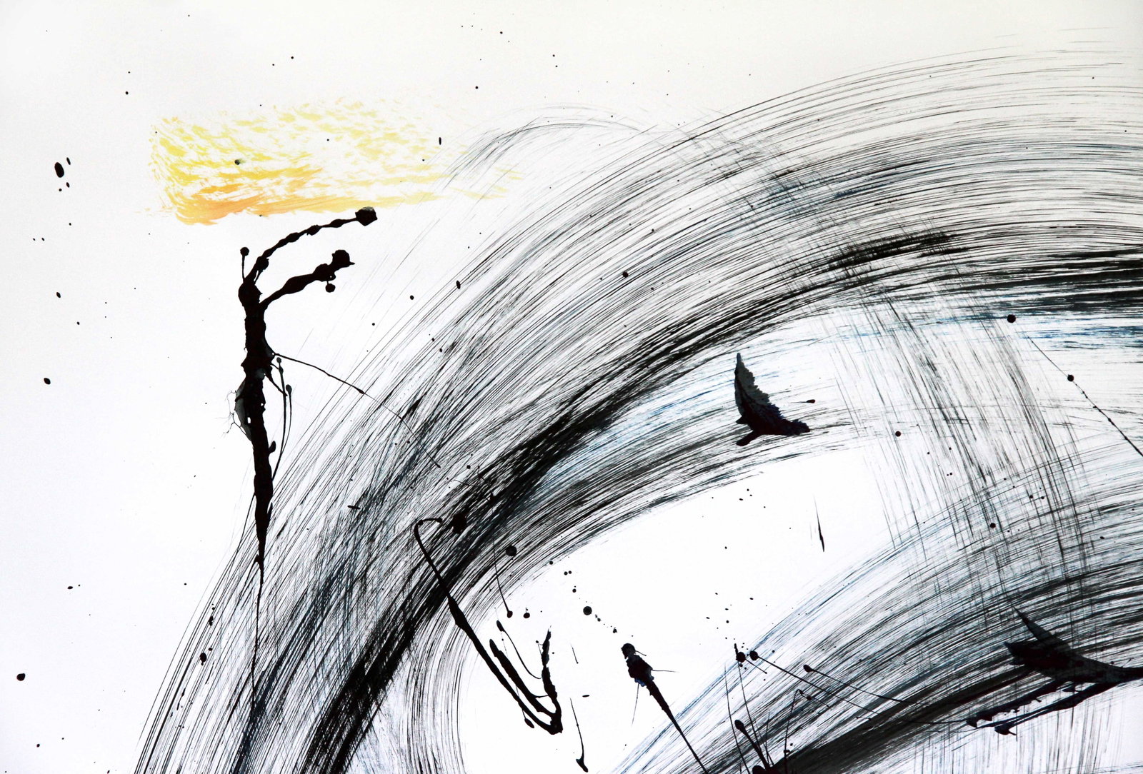 Acrylic painting Like in a fog of energy Anatoliy Menkiv - 3