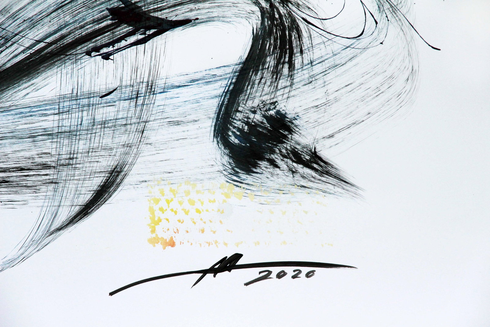 Acrylic painting Like in a fog of energy Anatoliy Menkiv - 5