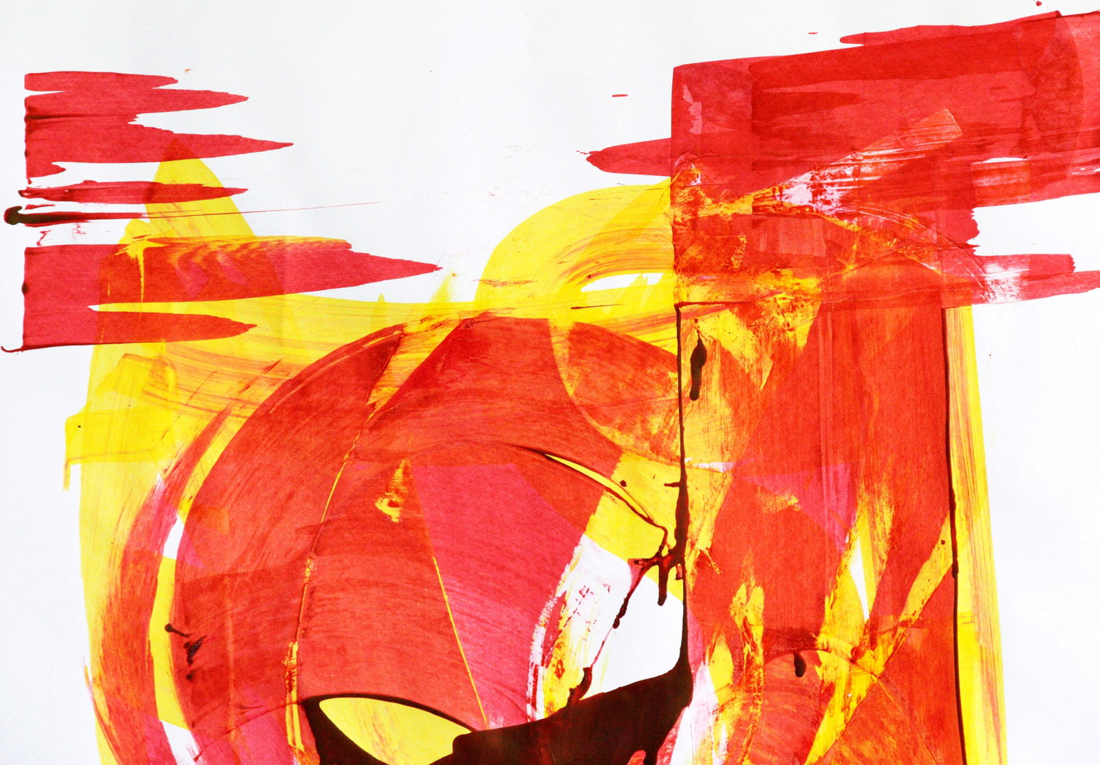 Acrylic painting Red lines of delight Anatoliy Menkiv - 5