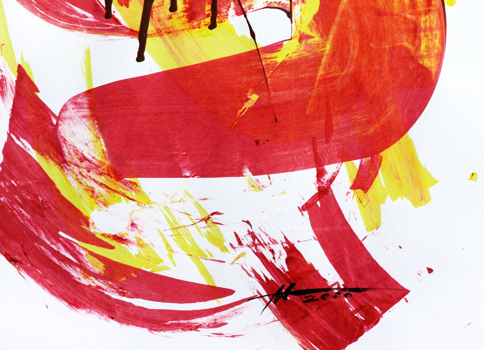 Acrylic painting Red lines of delight Anatoliy Menkiv - 6