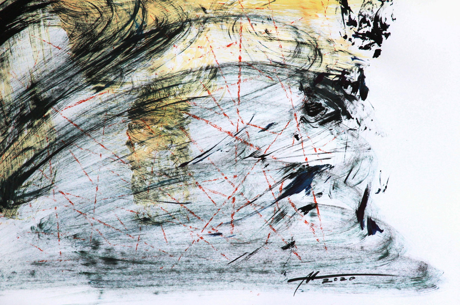Acrylic painting Binding web of energy Anatoliy Menkiv - 4
