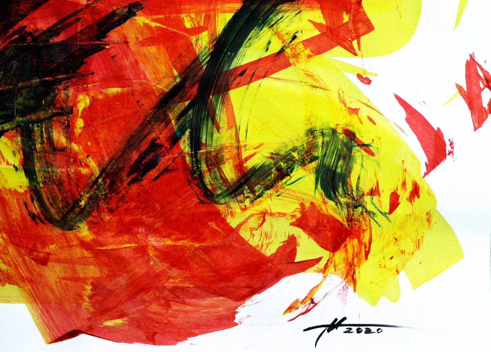 Acrylic painting Passion is like fire Anatoliy Menkiv - 2