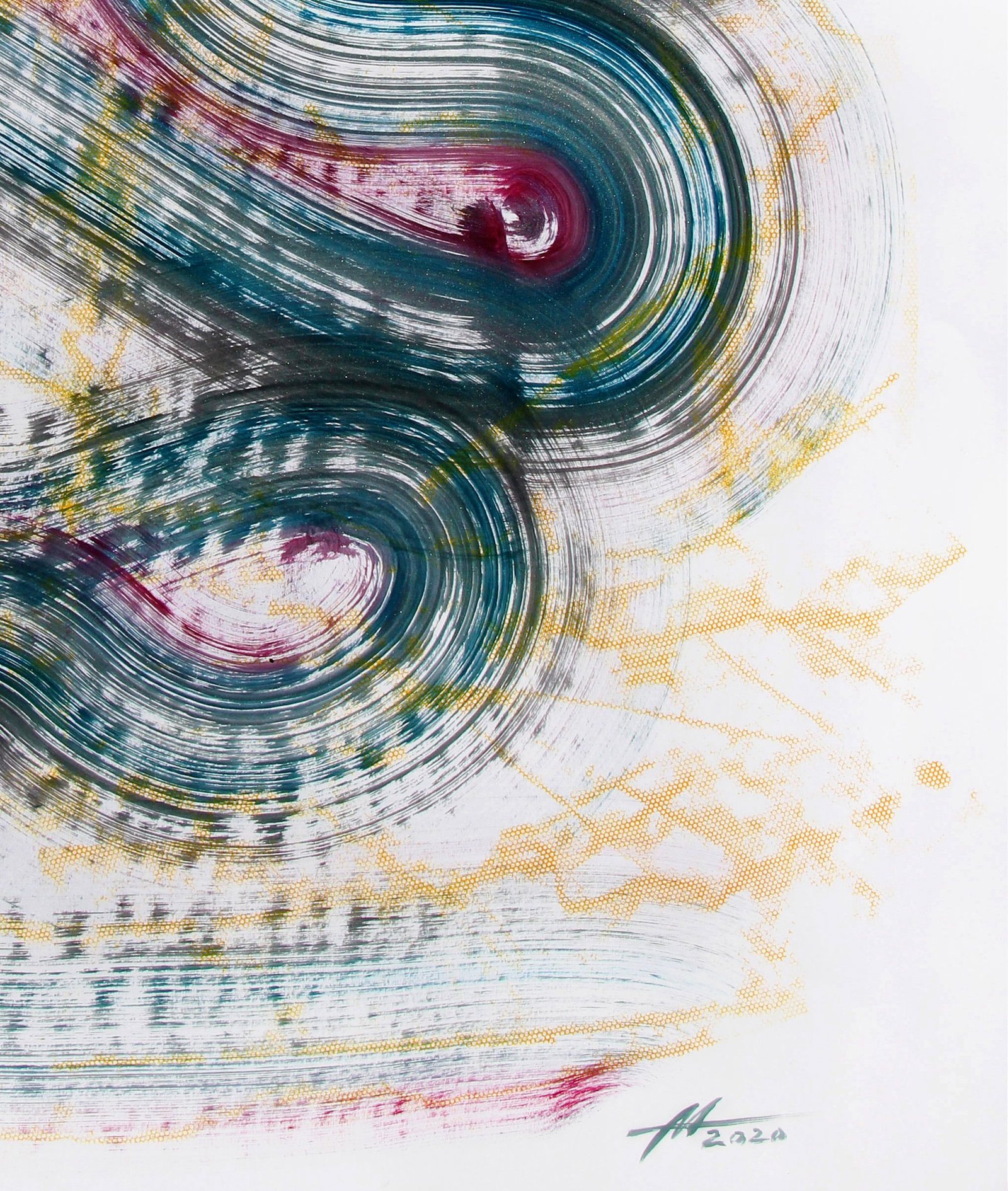 Acrylic painting Snake energy Anatoliy Menkiv - 6
