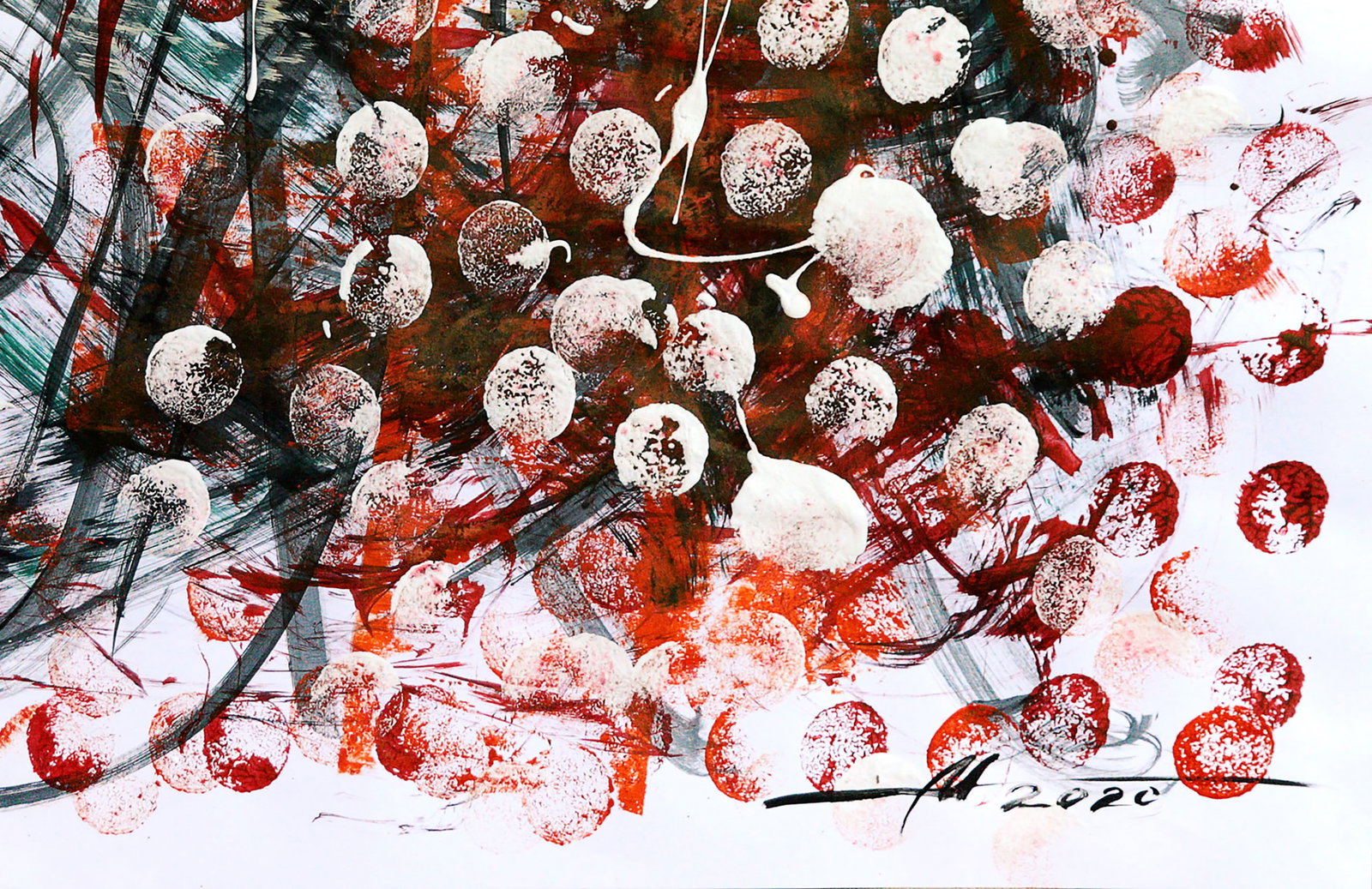 Acrylic painting Stains of tragedy Anatoliy Menkiv - 5