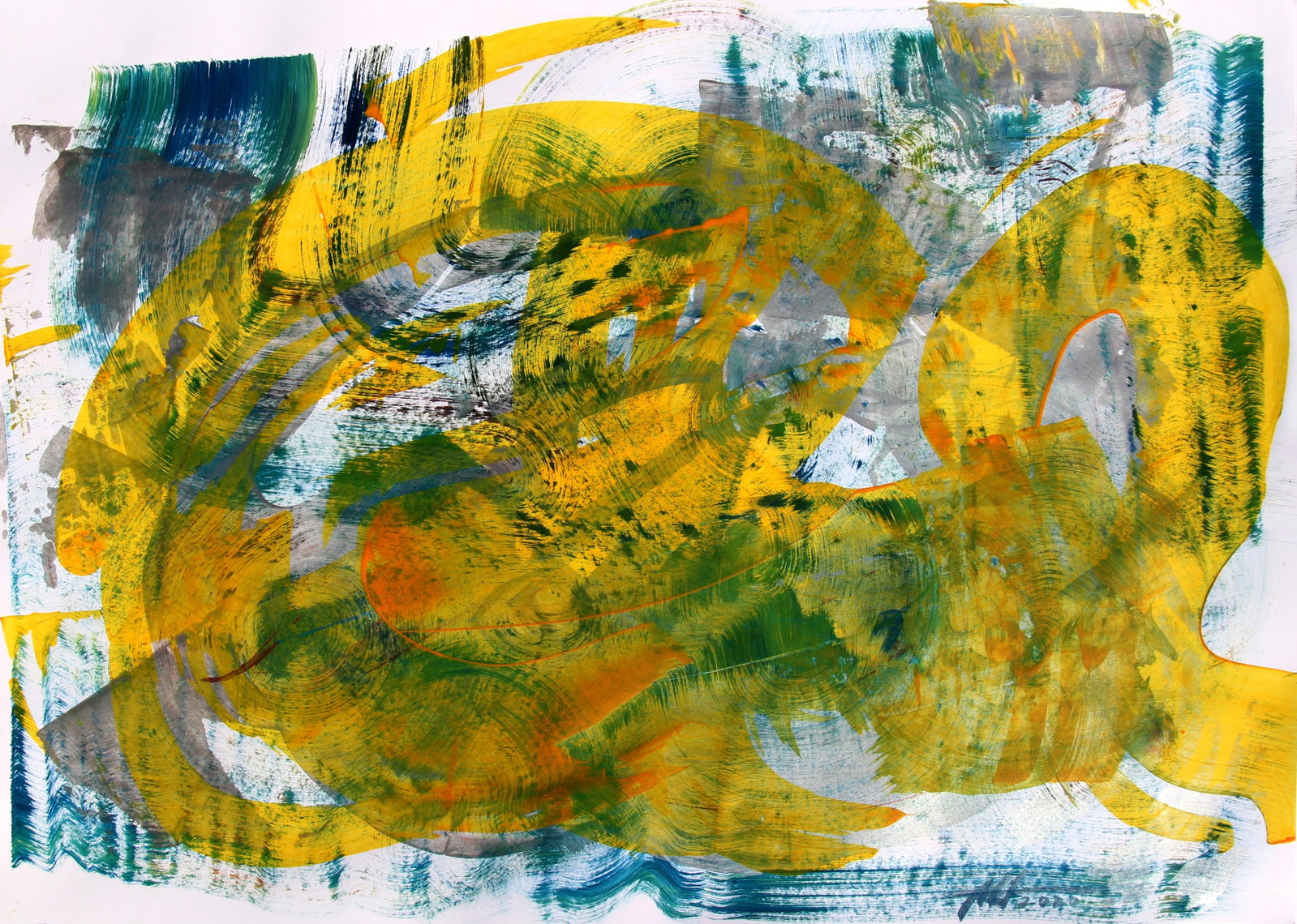 Acrylic painting Energy of optimism and warmth Anatoliy Menkiv: Title: Acrylic painting Energy of optimism and warmth Anatoliy Menkiv Description: 129MENK Painter: Anatoliy Menkiv Size: 84x60 cm/33.07x23.62 inches Components: acrylic, paper Original painting - Met