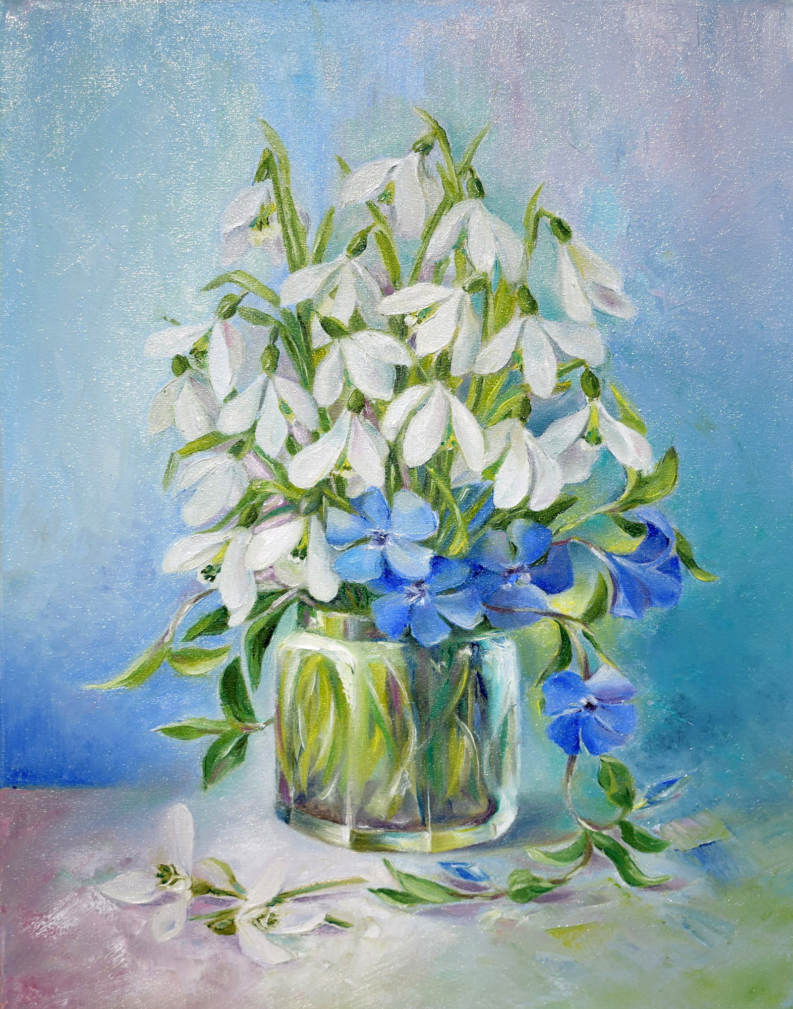 Oil painting Spring tenderness Halyna Babak: Title: Oil painting Spring tenderness Halyna Babak Description: 3BAB Painter: Halyna Babak Size: 50x40 cm/19.68x15.74 inches Components: oil, canvas Original painting CONDITION: excellent ARTIST: