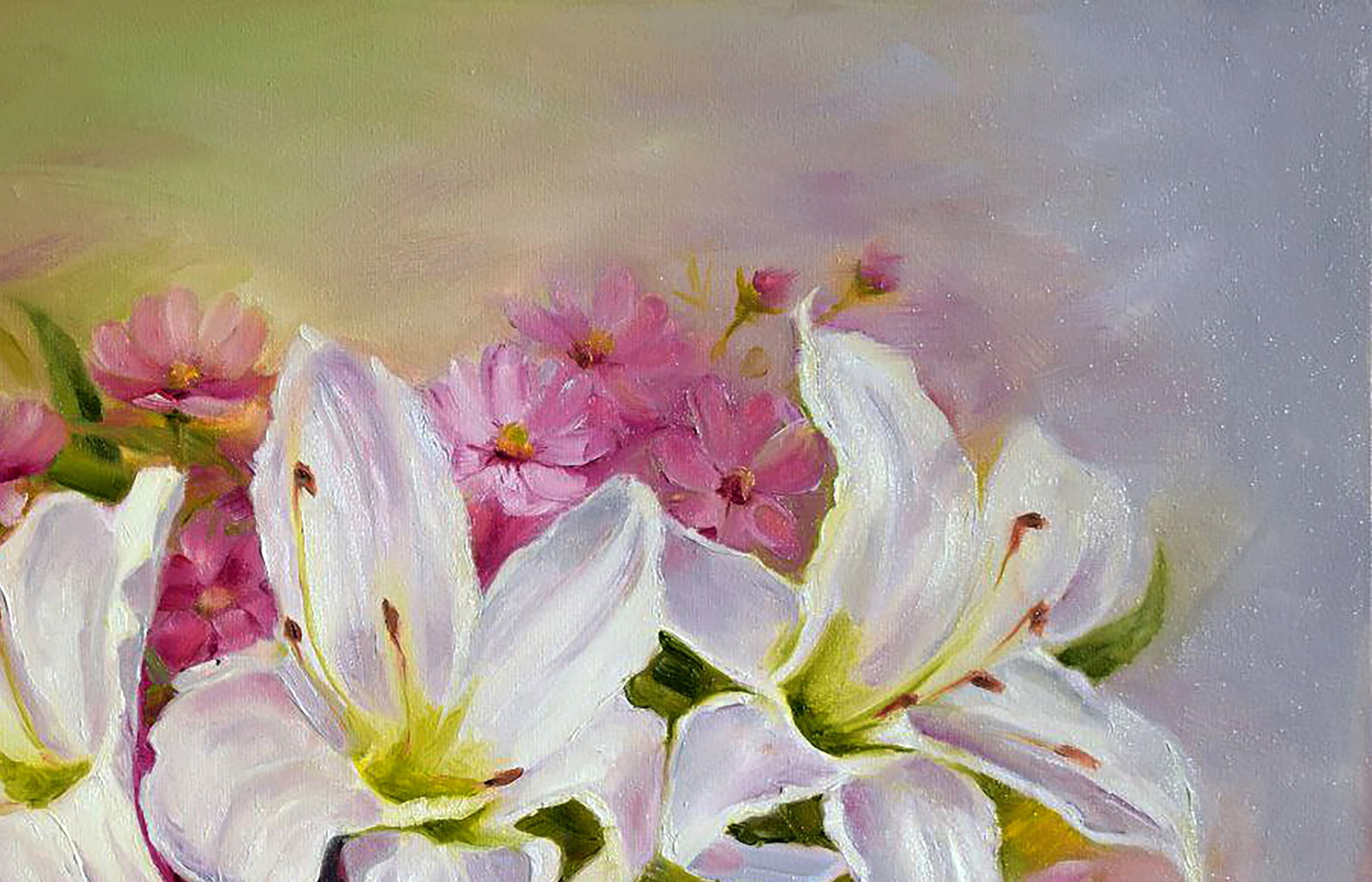 Oil painting White tenderness Halyna Babak - 3