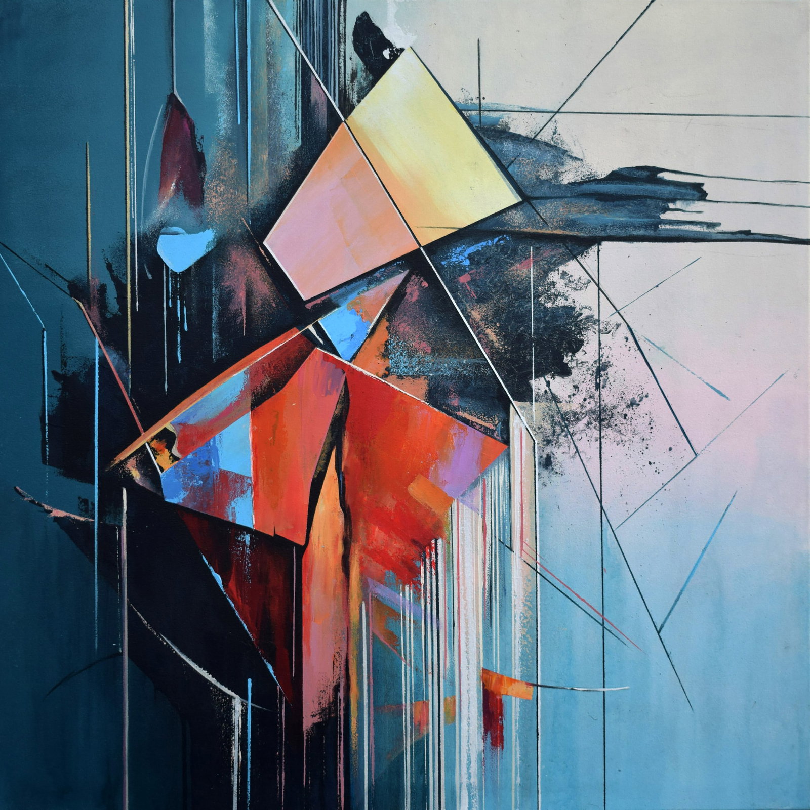 Acrylic painting Explosion of emotions Victor Babak: Title: Acrylic painting Explosion of emotions Victor Babak Description: 55BAB Painter: Victor Babak Size: 80x80 cm/31.49x31.49 inches Components: acrylic, canvas Original painting CONDITION: excellent