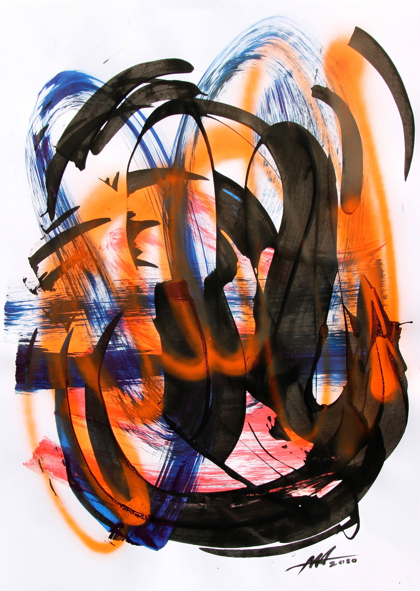 Acrylic painting Emotions in the shadows Anatoliy Menkiv (1 of 6)