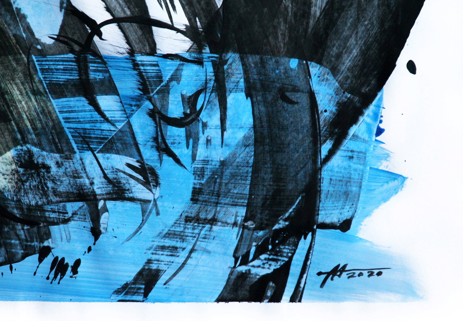 Acrylic painting Contact of two energies Anatoliy Menkiv - 7