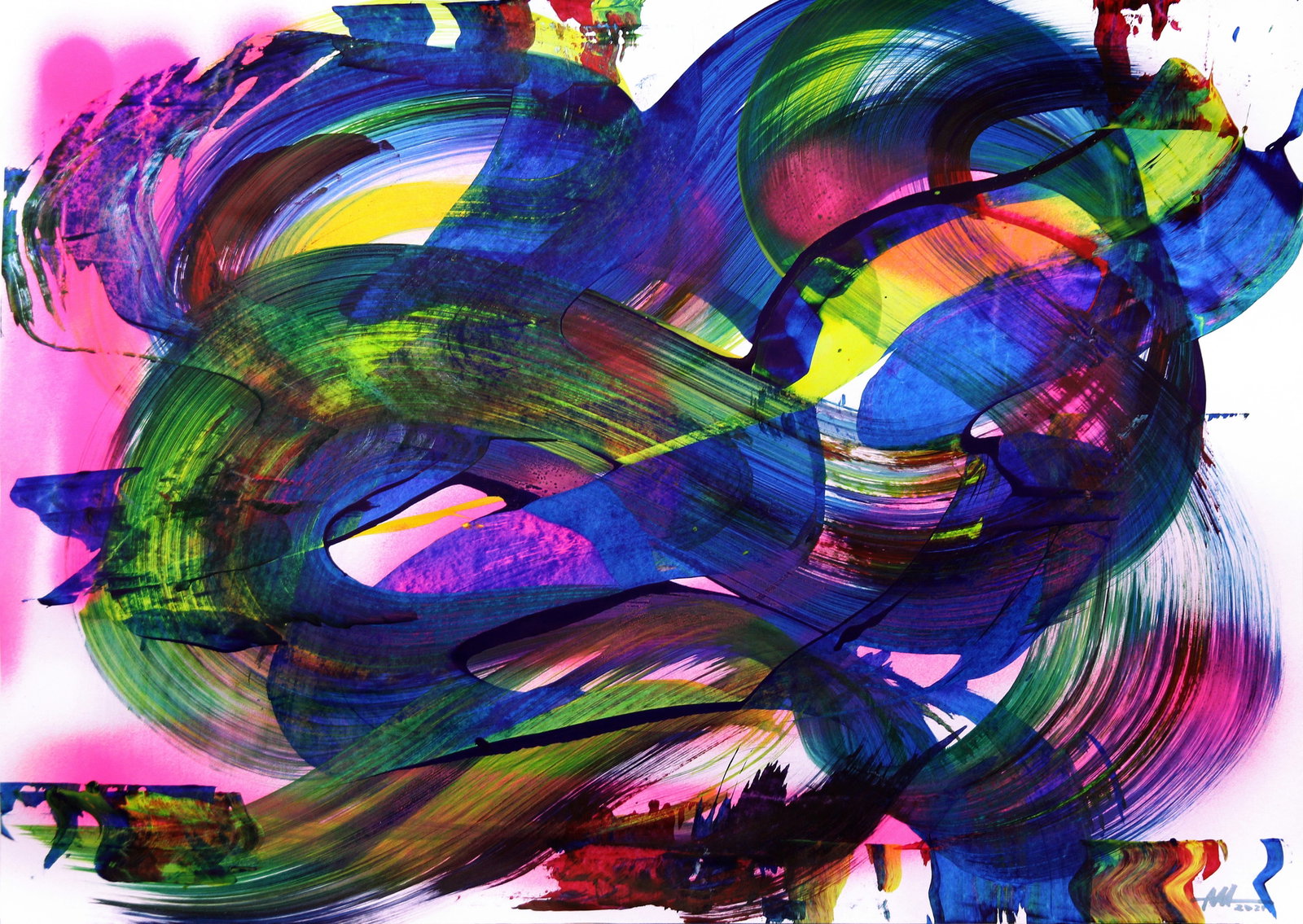 Acrylic painting Cycle of vigor and strength Anatoliy Menkiv: Title: Acrylic painting Cycle of vigor and strength Anatoliy Menkiv Description: 142MENK Painter: Anatoliy Menkiv Size: 84x60 cm/33.07x23.62 inches Components: acrylic, paper Original painting - Metap