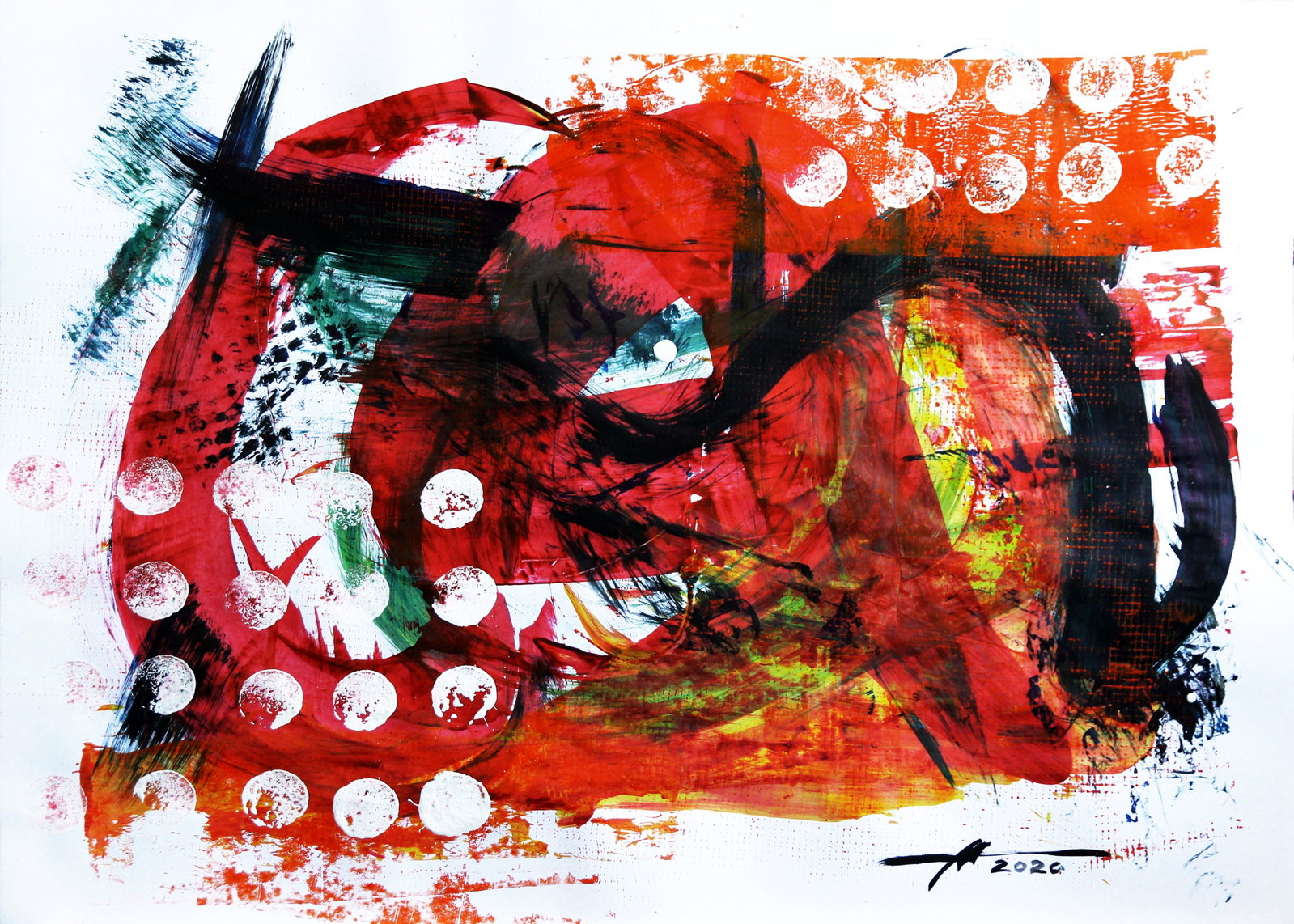 Acrylic painting Crazy desire for life Anatoliy Menkiv: Title: Acrylic painting Crazy desire for life Anatoliy Menkiv Description: 143MENK Painter: Anatoliy Menkiv Size: 84x60 cm/33.07x23.62 inches Components: acrylic, paper Original painting -