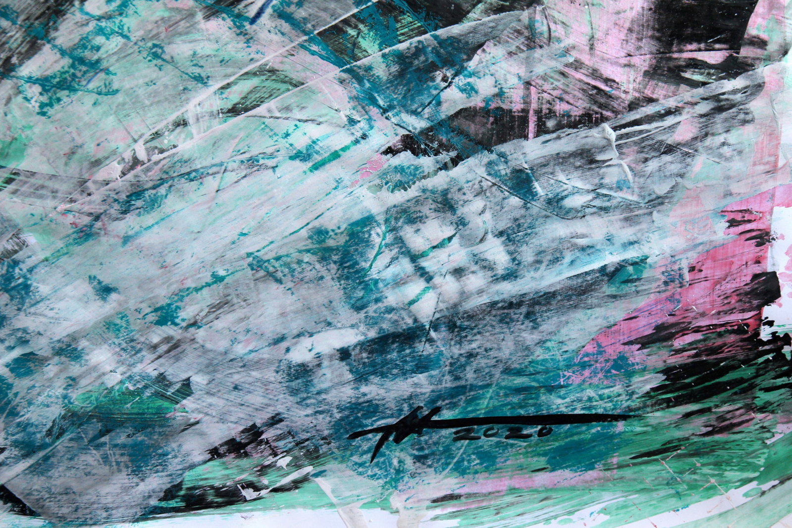 Acrylic painting Something cold in my soul Anatoliy Menkiv - 4