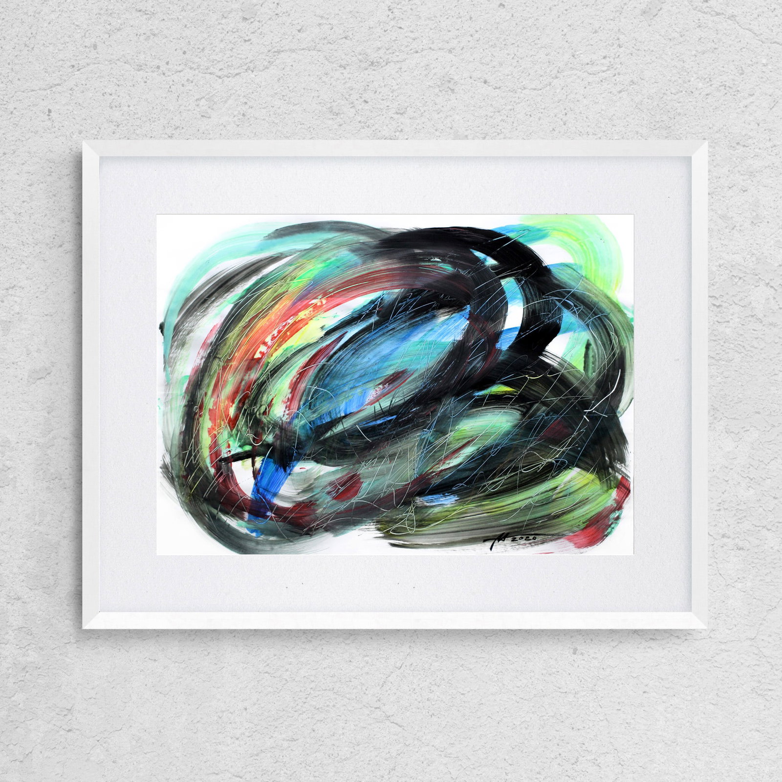 Acrylic painting Whirlwind of emotions Anatoliy Menkiv - 2