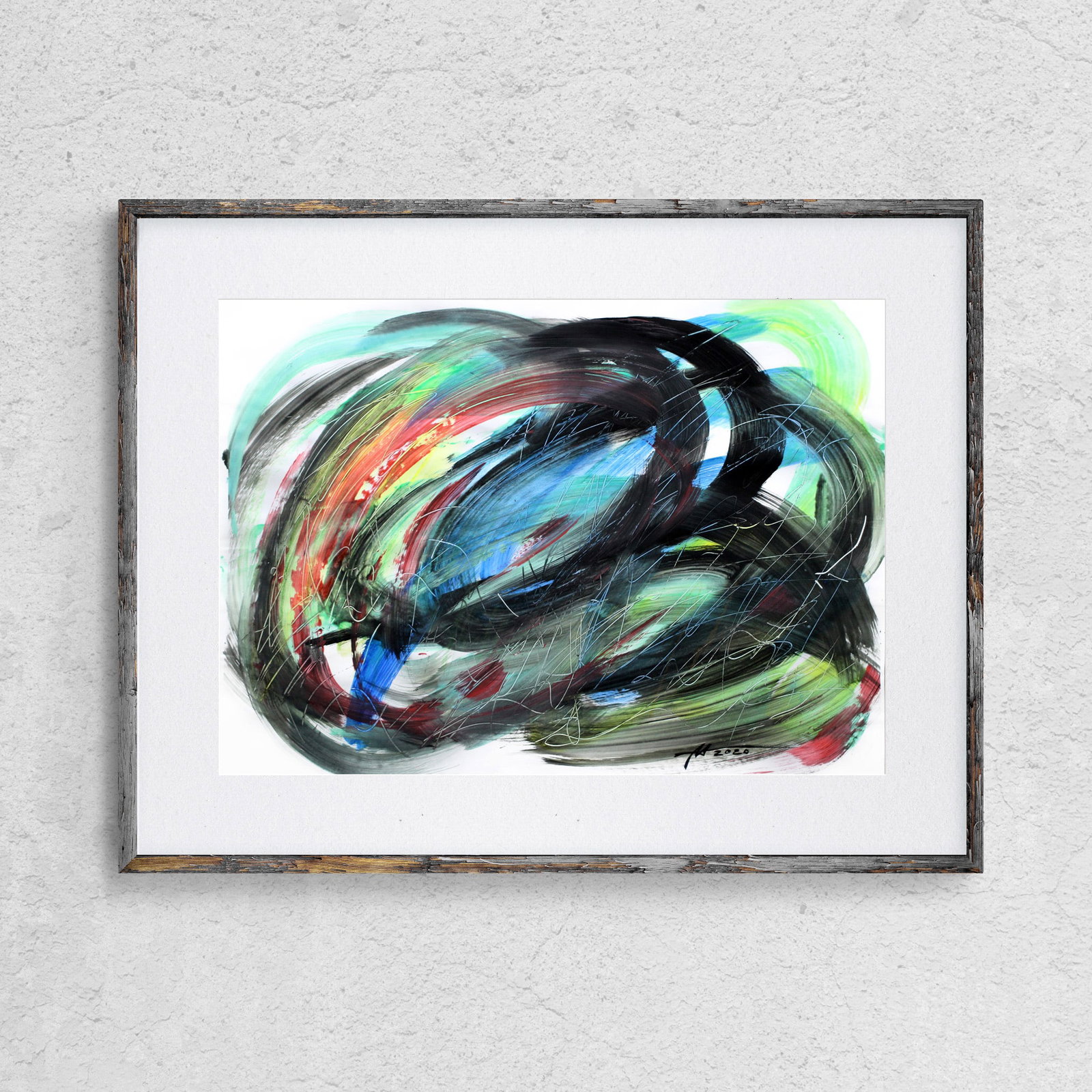 Acrylic painting Whirlwind of emotions Anatoliy Menkiv - 3