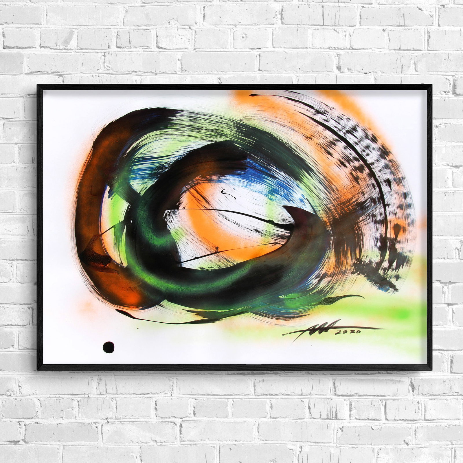 Acrylic painting Eclipse energy Anatoliy Menkiv - 2