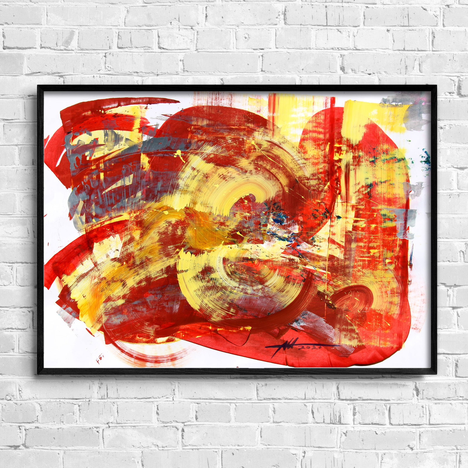 Acrylic painting Containment energy Anatoliy Menkiv - 2