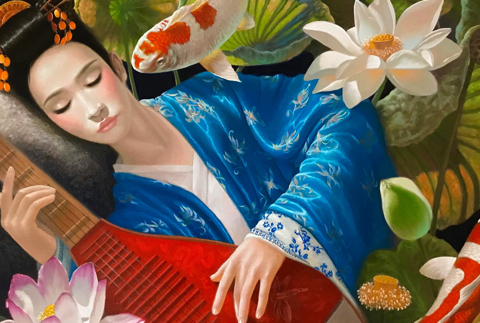 Oil painting Thoughts for a girl Kateryna Bukuros - 6