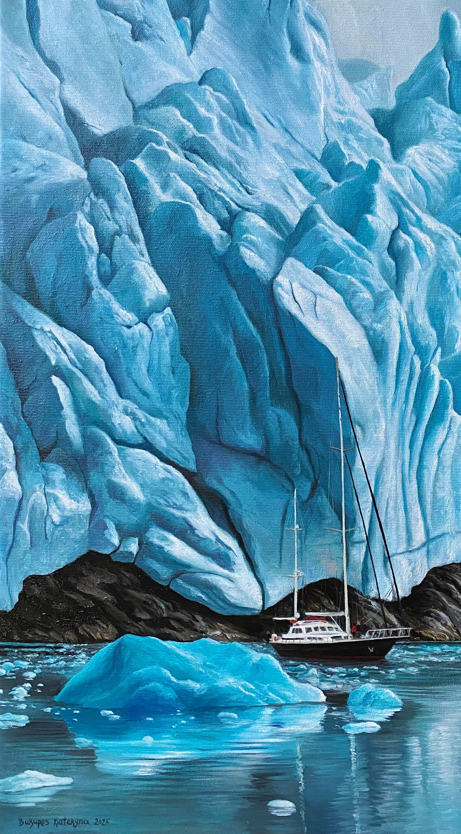 Oil painting Ship at the Iceberg Kateryna Bukuros - 4