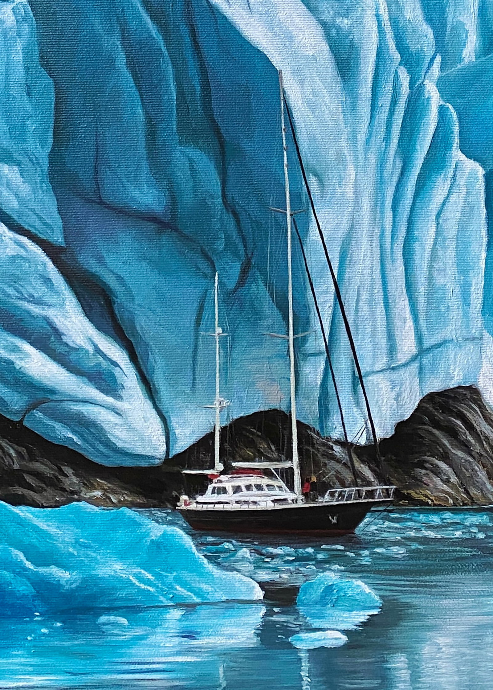 Oil painting Ship at the Iceberg Kateryna Bukuros - 6
