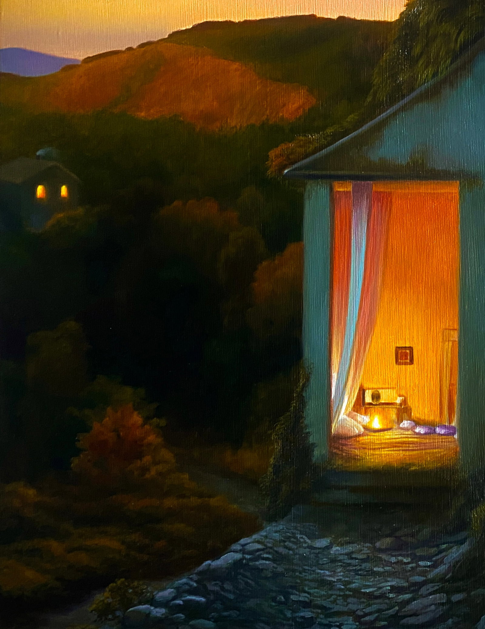 Oil painting Be a Light in the Darkness Kateryna Bukuros - 4