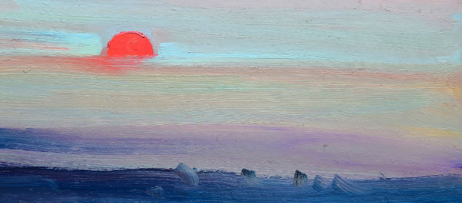 Oil painting Sunrise in the white sky Yuri Shkrob - 5