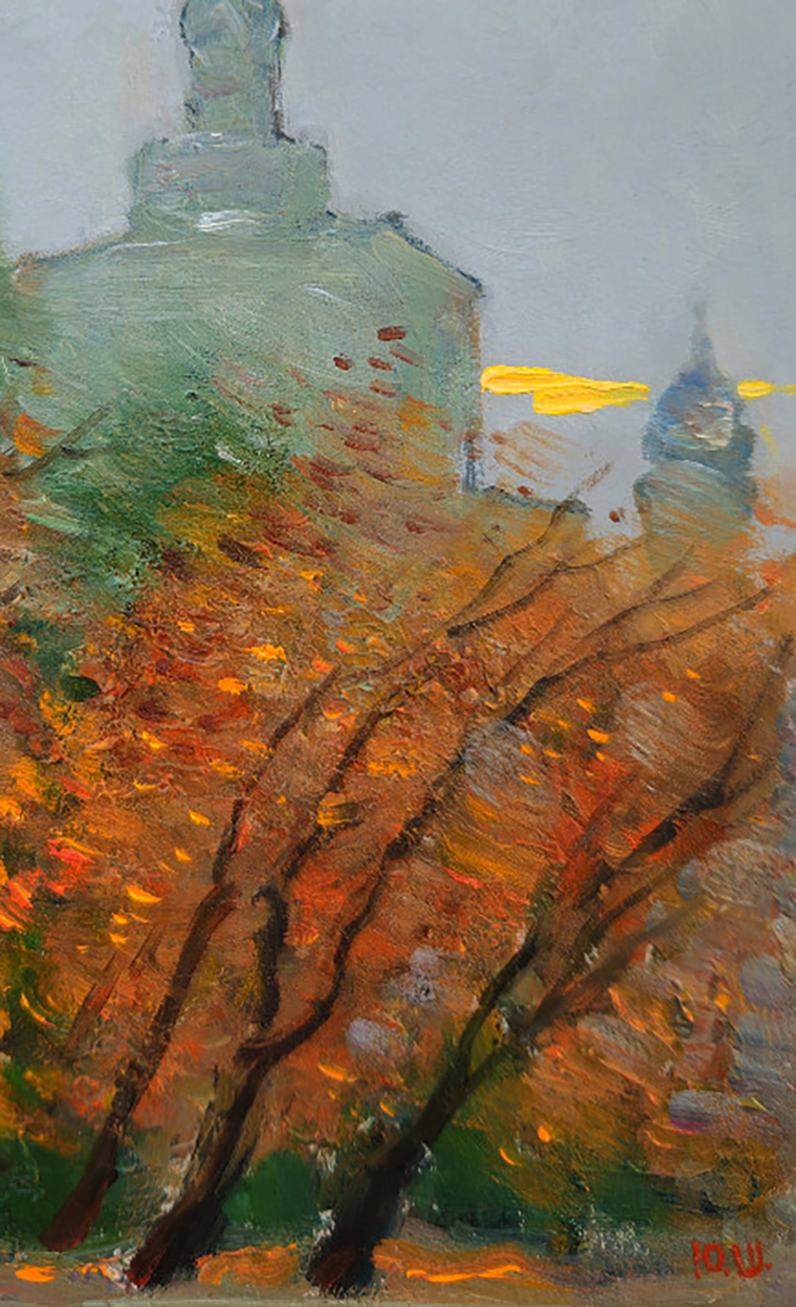 Oil painting Rainy Day in the City Yuri Shkrob - 5
