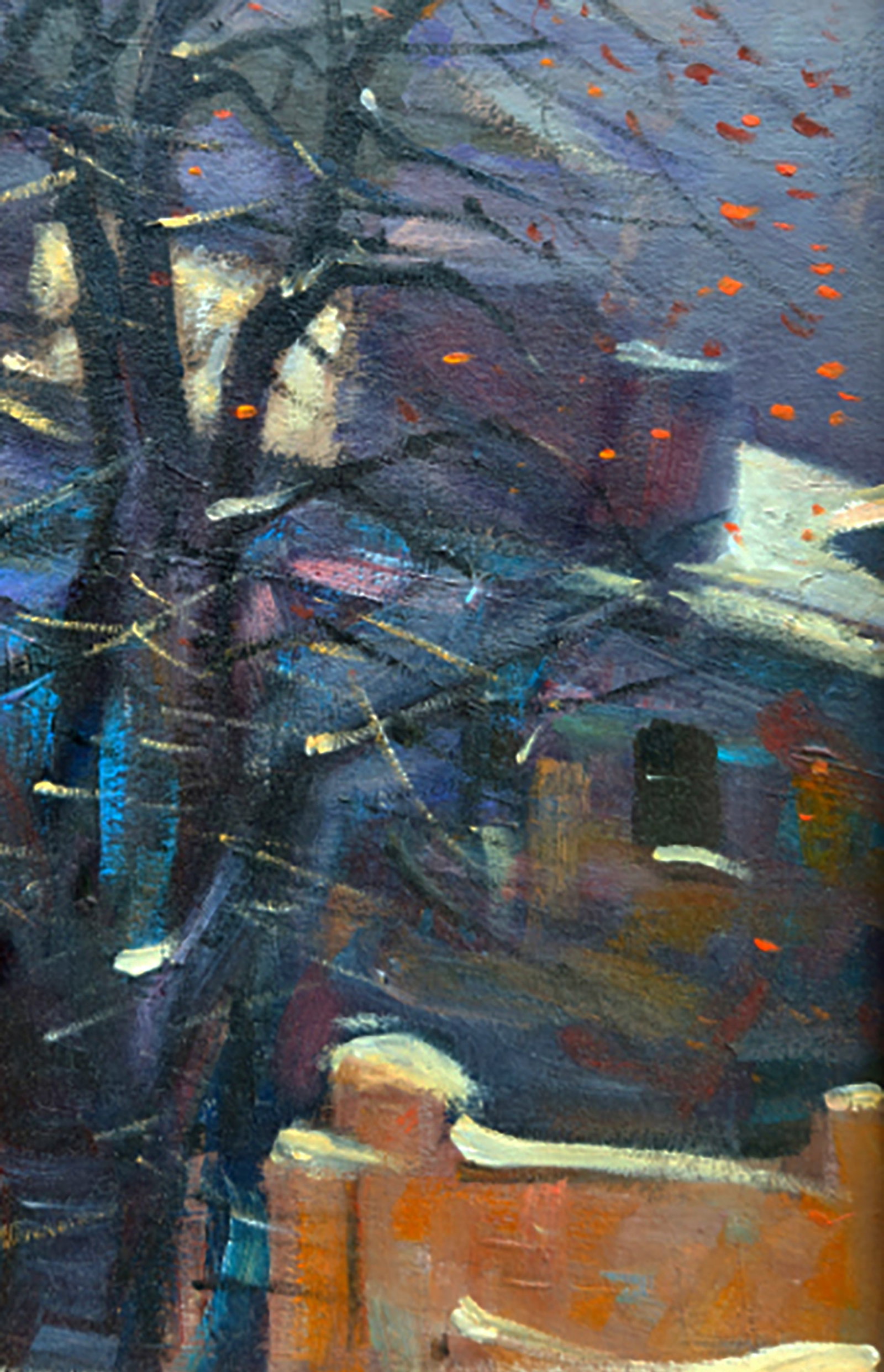 Oil painting Winter evening in the city Yuri Shkrob - 5