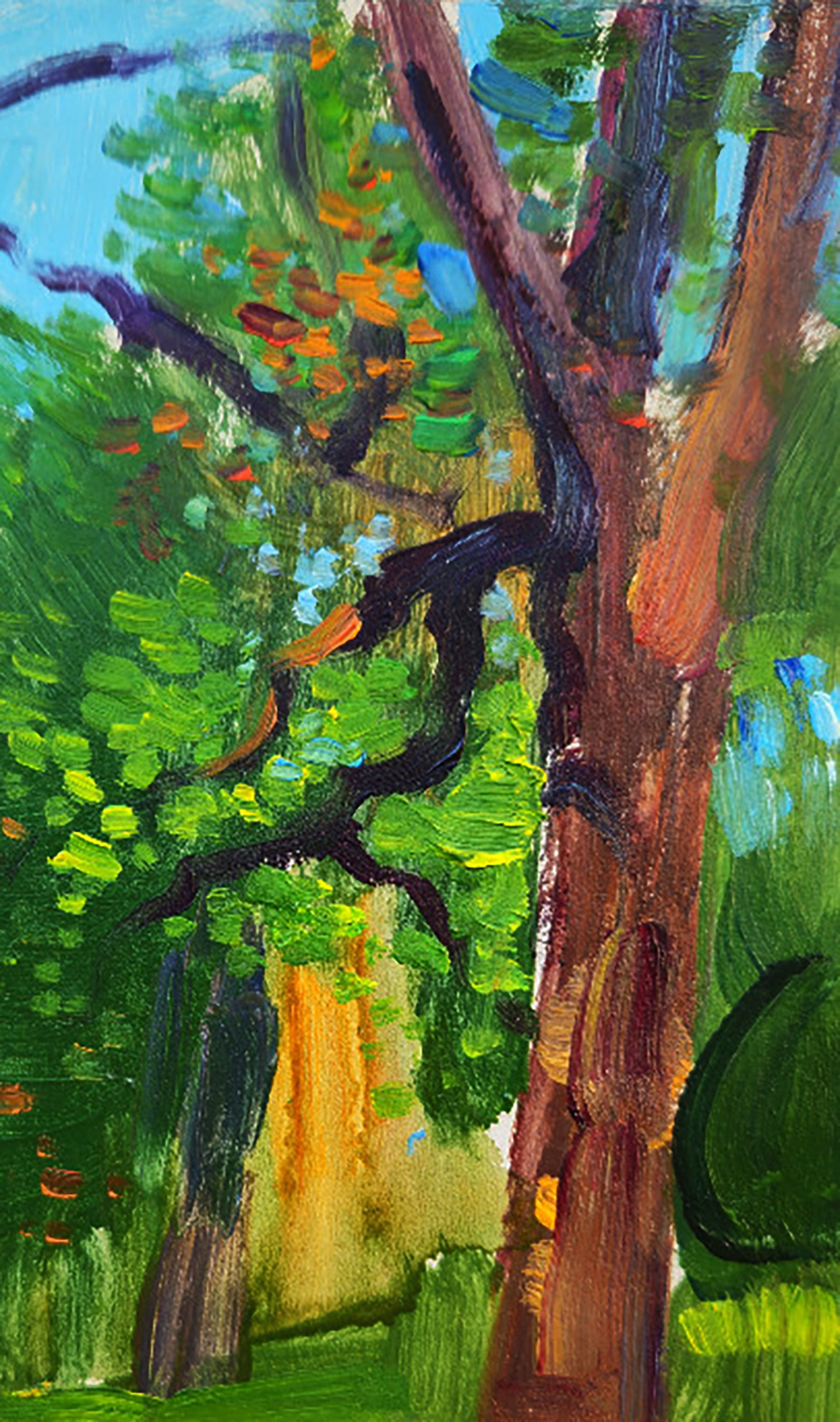 Oil painting A walk in the park Yuri Shkrob - 3