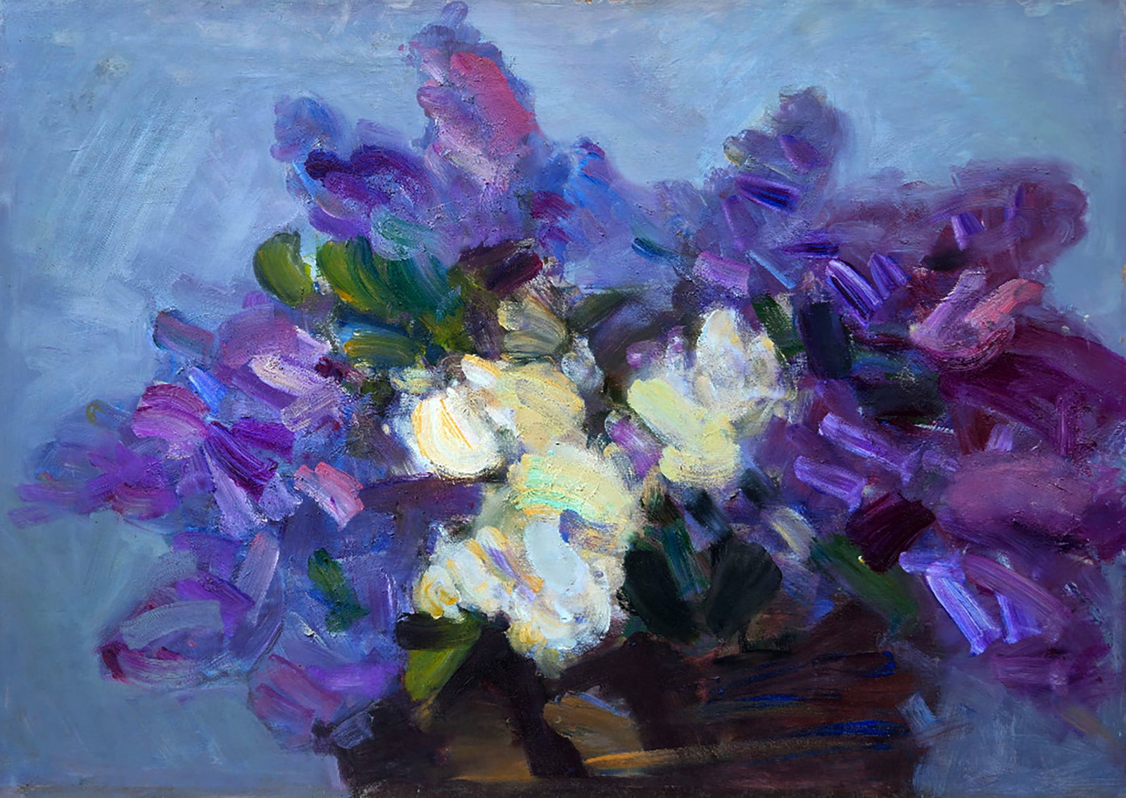 Oil painting Fragrant Lilac in a Vase Yuri Shkrob: Title: Oil painting Fragrant Lilac in a Vase Yuri Shkrob Description: 45SHKR Painter: Yuri Shkrob Size: 72x101 cm/28.34x39.76 inches Components: oil, plywood Original painting CONDITION: excellent ART