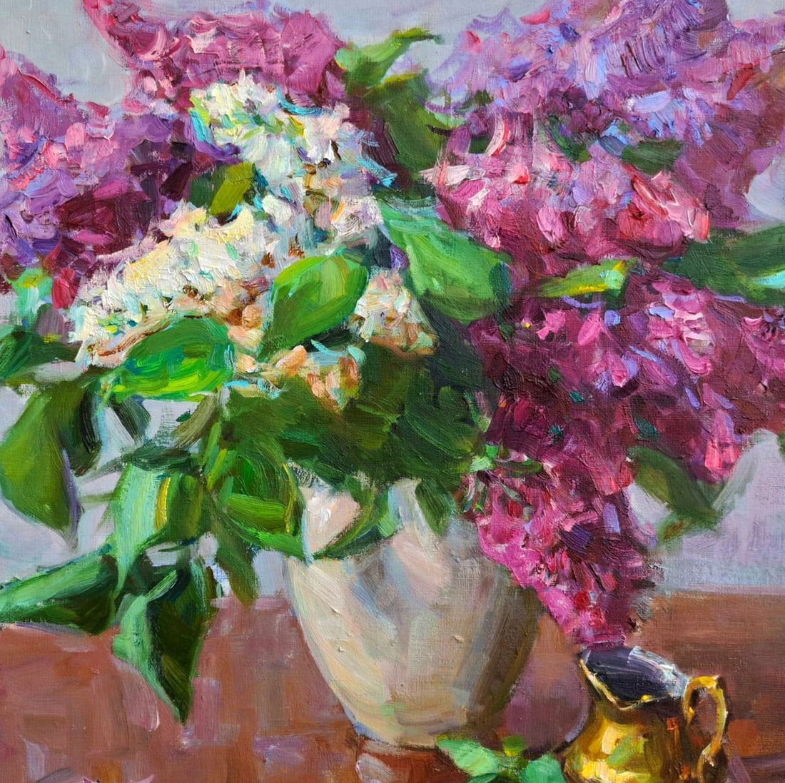 Oil painting Lilac Flowers In A Vase Vyacheslav Pereta - 6