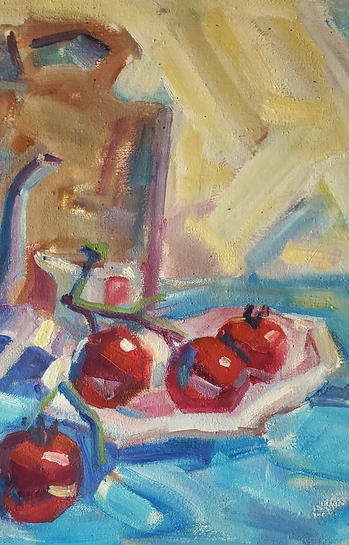 Oil painting Still life with tomatoes Daniil Litvinov - 4