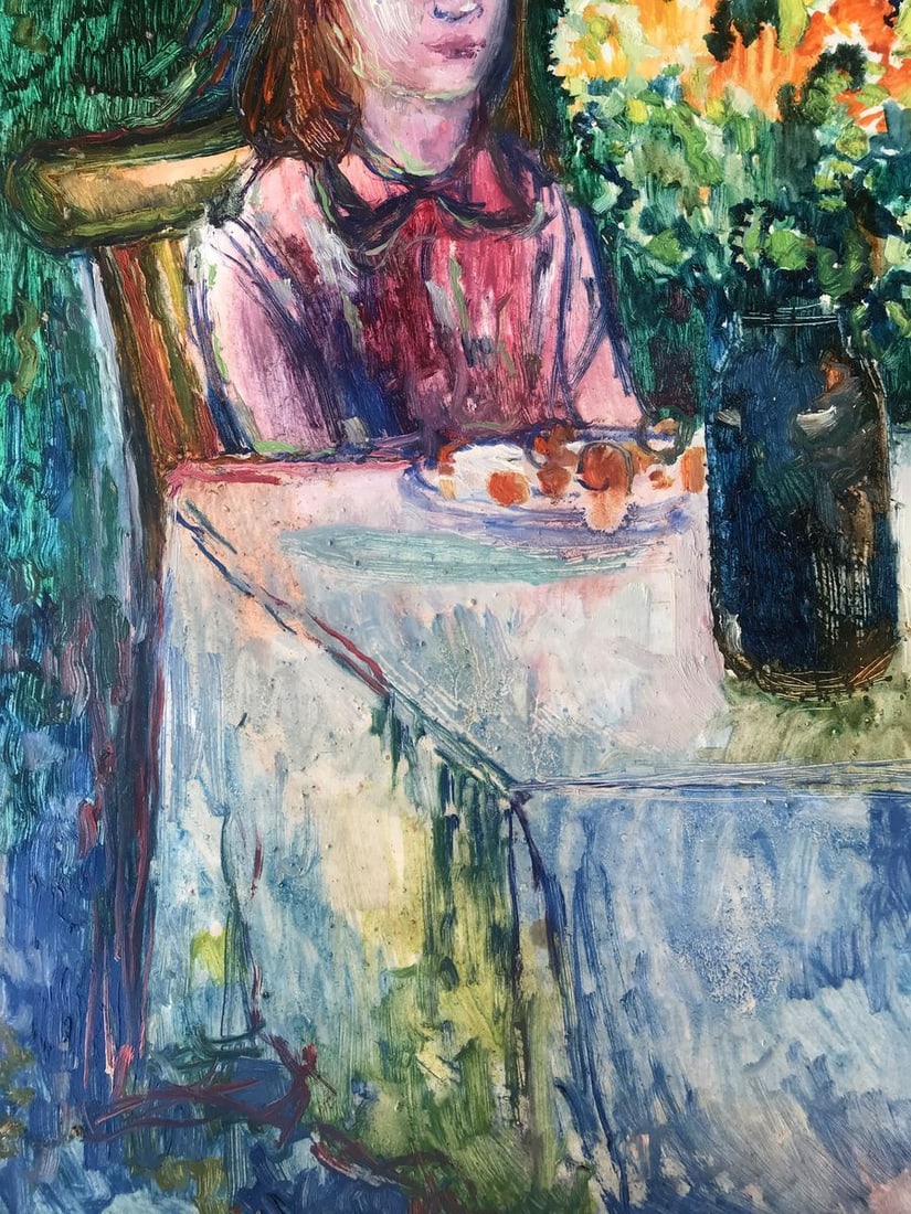 Oil painting Girl in the garden Peter Tovpev - 9