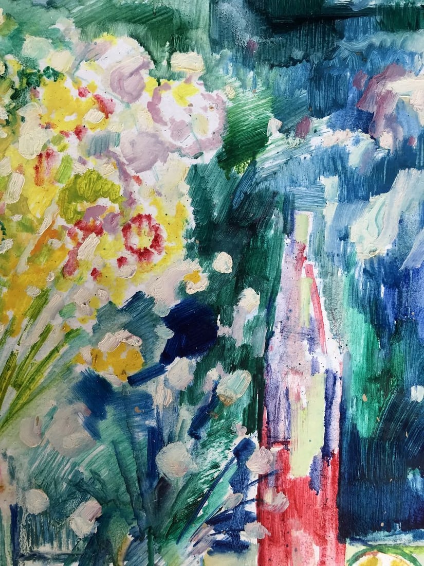 Oil painting Summer flowers on the table Peter Tovpev - 3