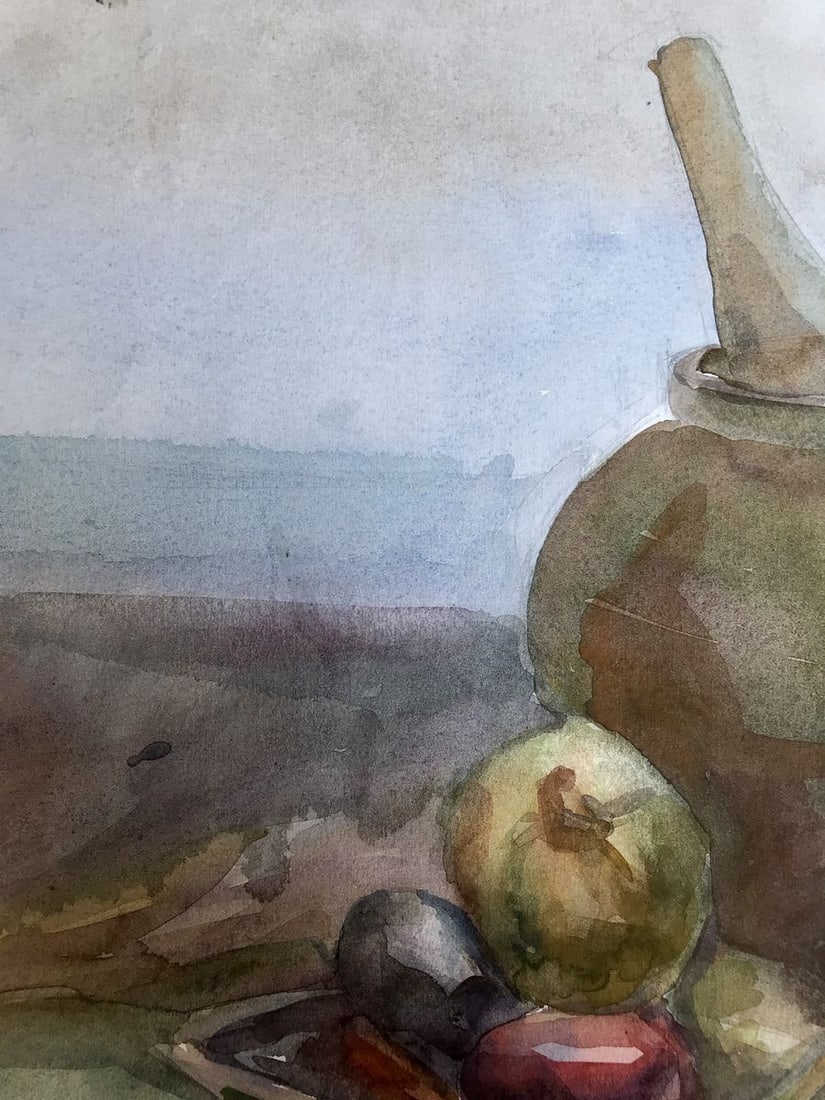 Watercolor painting A set table Unknown artist - 4