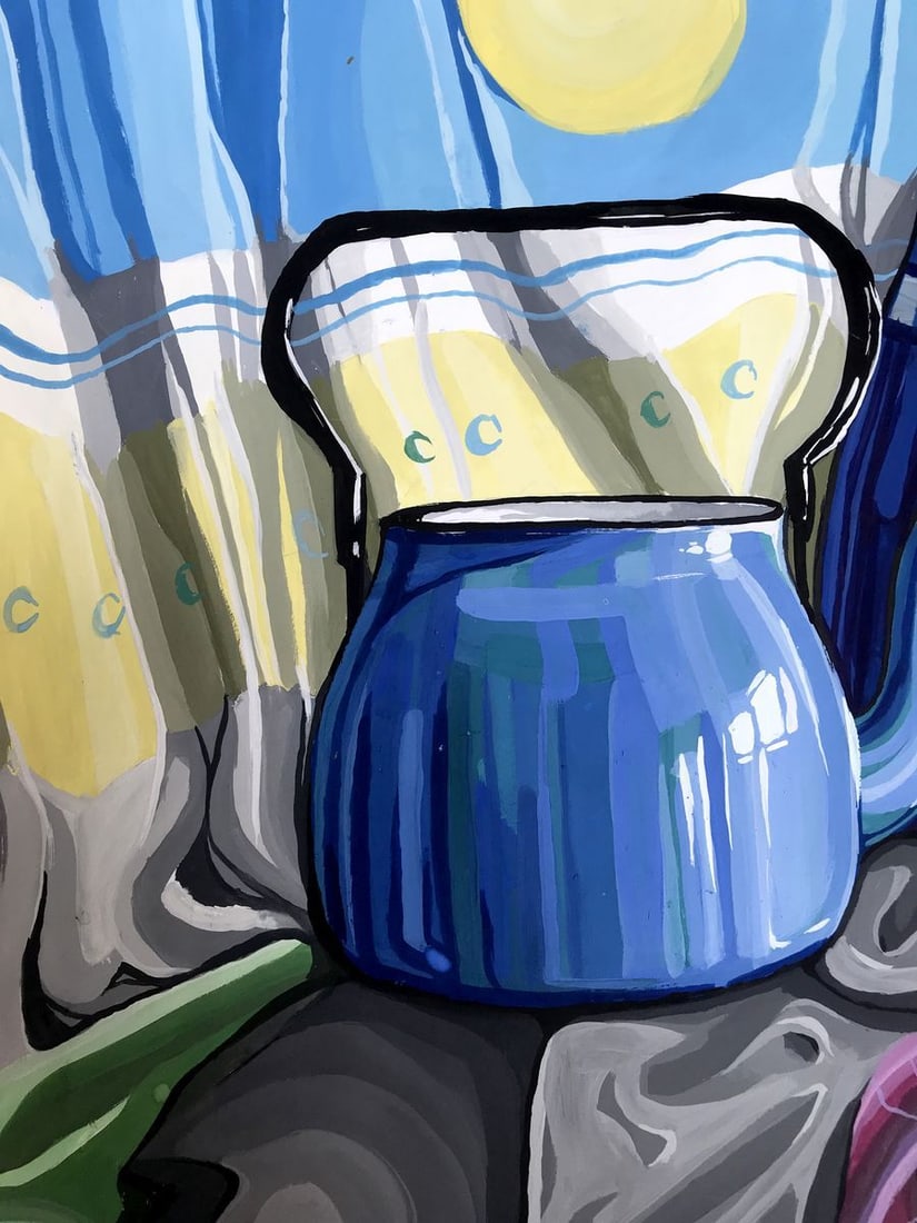 Acrylic painting Tea Table Unknown artist - 4