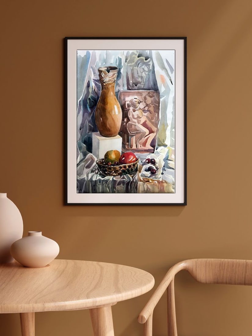 Watercolor painting Fruit on the table Unknown artist - 3