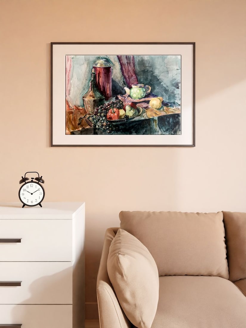 Watercolor painting Fruit on the table Unknown artist - 3