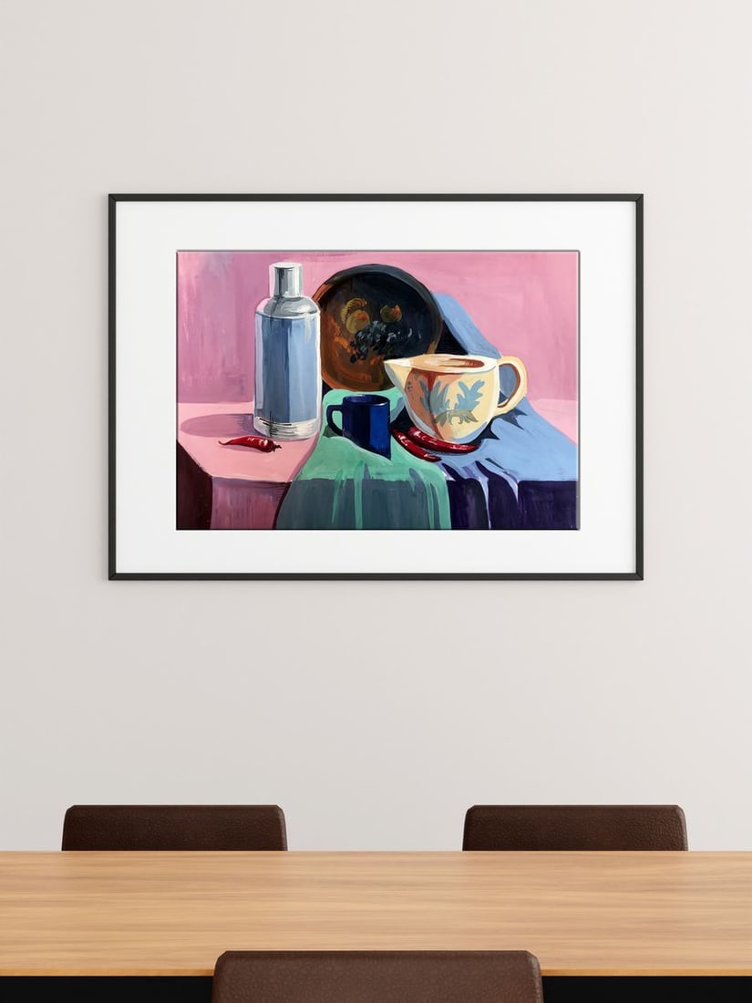 Gouache painting Tea Parties Unknown artist - 3